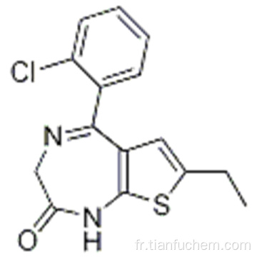 5- (o-chlorophényl) -7-éthyl-1,3-dihydro-2H-thiéno (2,3-e) (1,4) diazépin-2-one CAS 33671-37-3